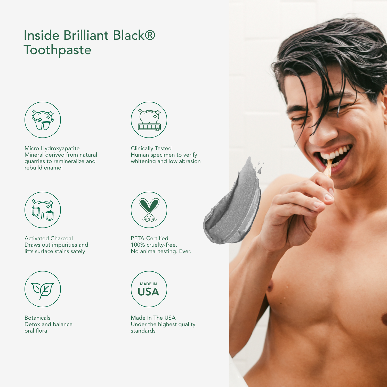 Brilliant Black® Charcoal Whitening Toothpaste with Micro-Hydroxyapati ...